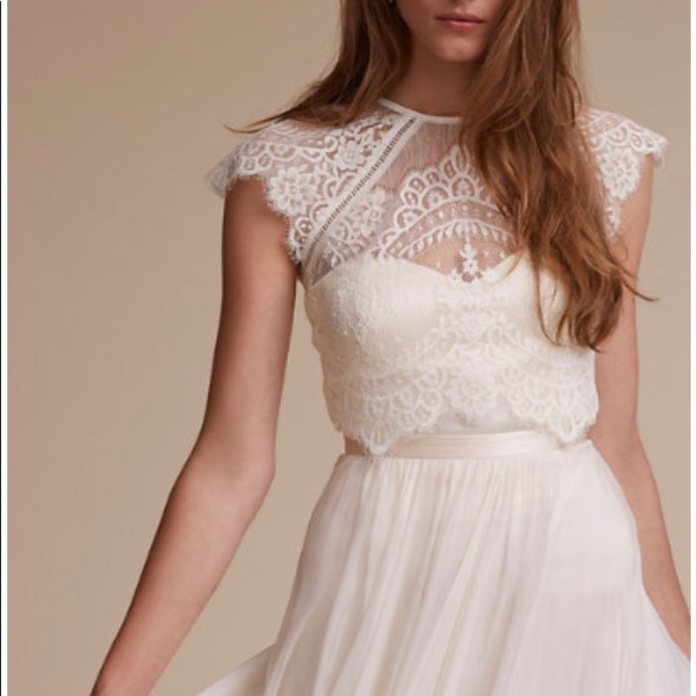 BHLDN Itala Topper ivory medium- Brand New